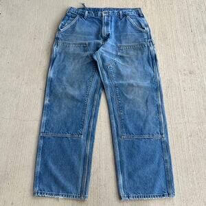 Carhartt B73 DST blue double knee work wear carpenter pants